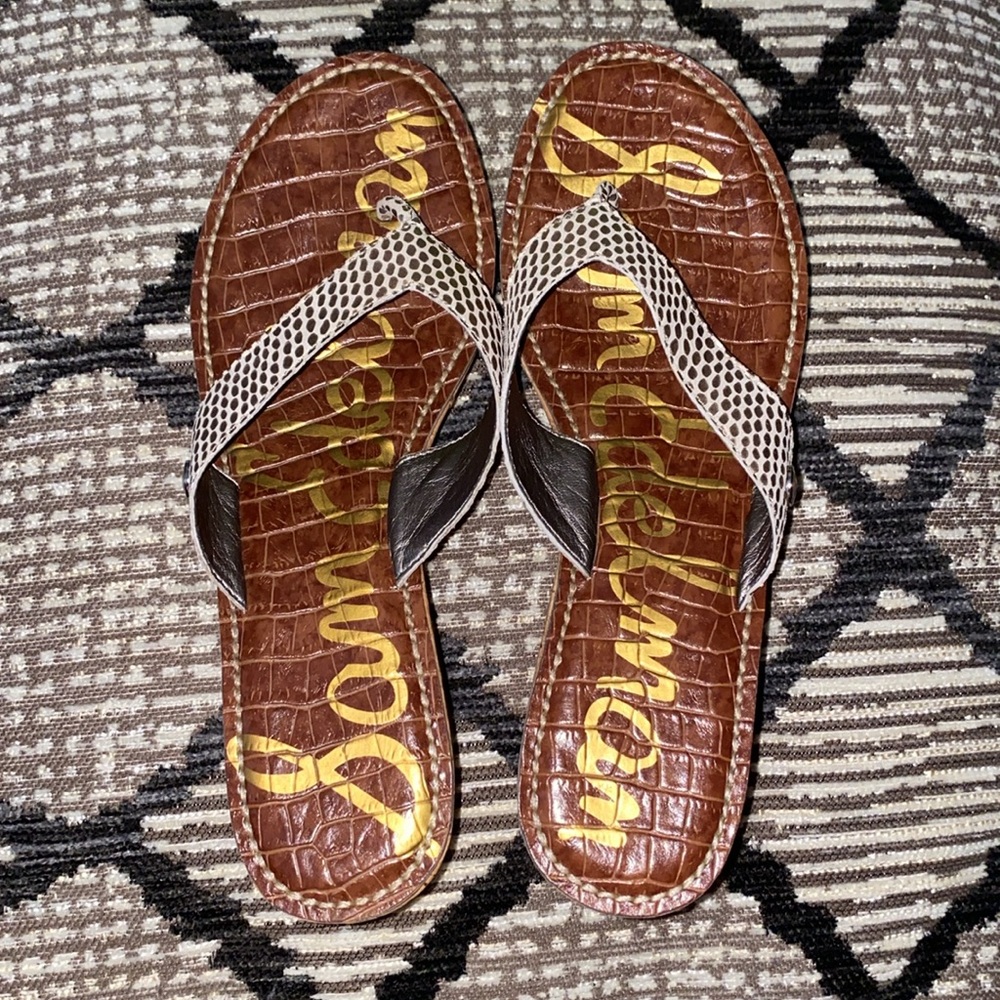 Sam Edelman Platform Snakeskin (faux), Leather Sandals 10